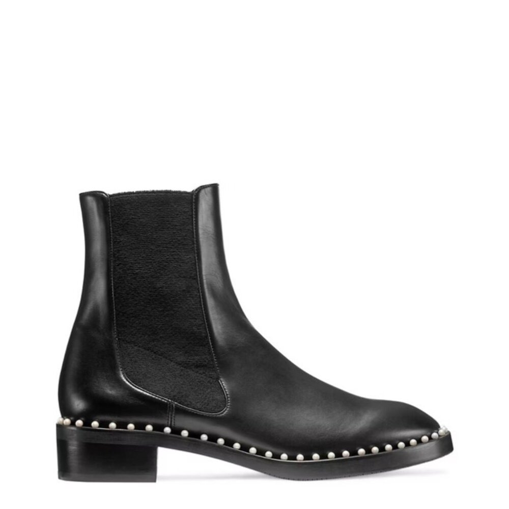 Pre-Owned Stuart Weitzman Cline Pearly Studded Le… - image 2